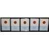 Image 1 : FIVE GRADED NNC MS67 RED LINCOLN CENTS