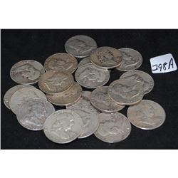 20 FRANKLIN HALF DOLLARS FROM SAFE DEPOSIT
