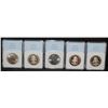 Image 1 : FIVE .800 SILVER GRADED NNC COINS