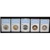 Image 2 : FIVE .800 SILVER GRADED NNC COINS