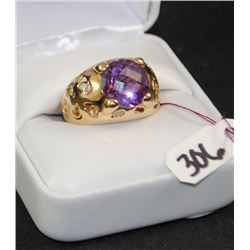 LADIES 14K AMETHYST RING