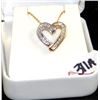 Image 1 : 10K YELLOW GOLD HEART SHAPED DIAMOND PENDANT