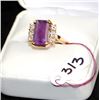 Image 2 : LADIES 14K DIAMOND & AMETHYST RING