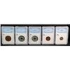 Image 2 : FIVE NNC GRADED FOREIGN COINS