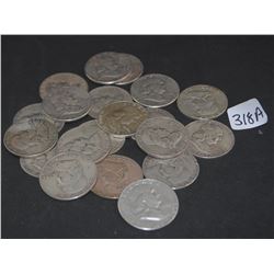 20 FRANKLIN HALF DOLLARS FROM SAFE DEPOSIT