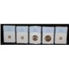 Image 1 : FIVE NNC GRADED FOREIGN COINS