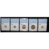 Image 2 : FIVE NNC GRADED FOREIGN COINS