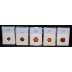FIVE NNC PROOF SOUTH AFRICA COINS