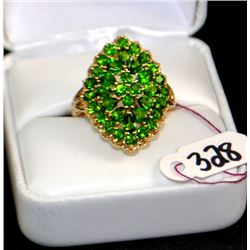 LADIES 14K DIOPSIDE RING