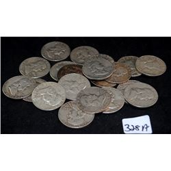 20 FRANKLIN HALF DOLLARS FROM SAFE DEPOSIT