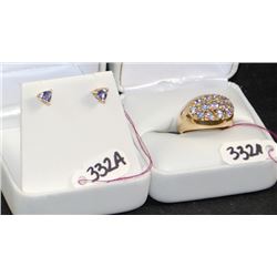 LADIES 14K TANZANITE EARRINGS