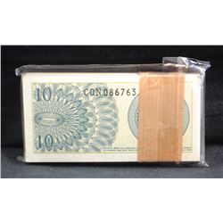 100 INDONESIA 10 SEN MINT WRAPPED NOTES