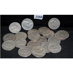 20 FRANKLIN HALF DOLLARS FROM SAFE DEPOSIT