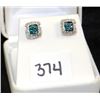 Image 1 : LADIES 10K WHITE GOLD DIAMOND EARRINGS