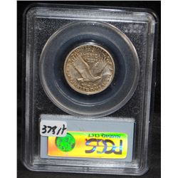 1927 STANDING LIBERTY QUARTER - PCGS AU58FH