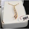 Image 1 : 14K YELLOW GOLD DIAMOND JOURNEY PENDANT & CHAIN
