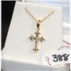 Image 2 : 10K YELLOW GOLD DIAMOND CROSS