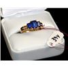Image 1 : LADIES 14K YELLOW GOLD SAPPHIRE RING