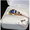 Image 2 : LADIES 14K YELLOW GOLD SAPPHIRE RING