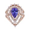 Image 1 : 14KT Rose Gold 2.39ct Tanzanite and Diamond Ring