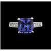 Image 1 : 4.32ct Tanzanite and Diamond Ring - 14KT White Gold