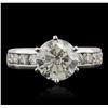 Image 1 : Platinum 2.89ctw Diamond Ring