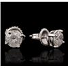 Image 2 : 14KT White Gold 1.31ctw Diamond Stud Earrings