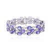 Image 1 : 14KT White Gold 47.52ctw Tanzanite and Diamond Bracelet