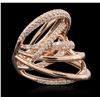 Image 2 : 14KT Rose Gold 0.91ctw Diamond Ring