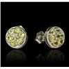 Image 2 : 14KT White Gold 0.70ctw Sapphire Earrings