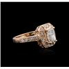 Image 2 : 14KT Rose Gold 1.09ctw Fancy Green Diamond Ring