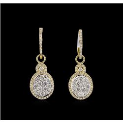 1.50ctw Diamond Earrings - 14KT Yellow Gold