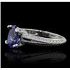 Image 2 : 14KT White Gold 1.39ct Tanzanite and Diamond Ring