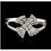 Image 1 : 18KT White Gold 0.20ctw Diamond Ring