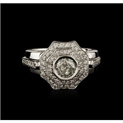 14KT White Gold 1.09ctw Diamond Ring