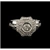 Image 1 : 14KT White Gold 1.09ctw Diamond Ring