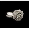 Image 2 : 14KT White Gold 1.09ctw Diamond Ring