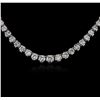 Image 2 : 14KT White Gold 8.16ctw Diamond Necklace