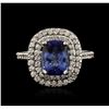 Image 1 : 14KT White Gold 2.57ct Tanzanite and Diamond Ring