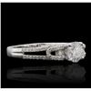 Image 2 : 14KT White Gold 1.02ctw Diamond Ring