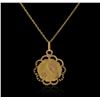 Image 1 : 14KT Yellow Gold Mary Pendant With Chain