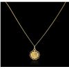 Image 2 : 14KT Yellow Gold Mary Pendant With Chain