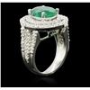 Image 3 : 14KT White Gold 3.58ct Emerald and Diamond Ring
