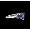 Image 2 : 2.08ct Tanzanite and Diamond Ring - 14KT White Gold