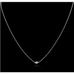 14KT White Gold 0.20ct Diamond Solitaire Necklace