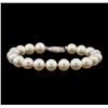 Image 1 : Fresh Water Pearl Bracelet - 14KT White Gold