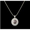Image 1 : SILVER 49.83ct Star Ruby and White Sapphire Pendant With Chain