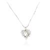 Image 2 : 14KT White Gold 0.55ctw Diamond Pendant With Chain