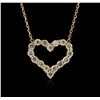 Image 1 : 14KT Rose Gold 1.29ctw Diamond Necklace