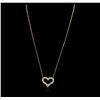 Image 2 : 14KT Rose Gold 1.29ctw Diamond Necklace